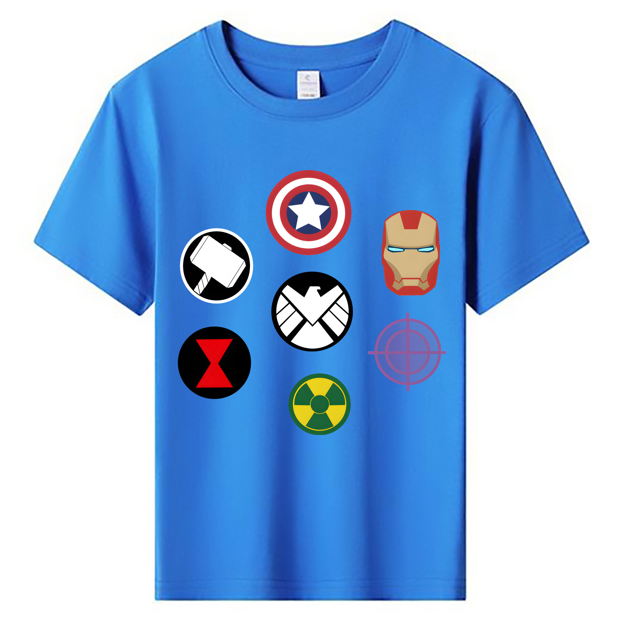 （画像用） アベンジャーズ The Avengers 綿100％キッズTシャツ（フロントプリント）